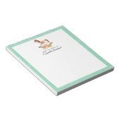 ヴィンテージブーケ付きロッキング馬 ノートパッド (アングル)