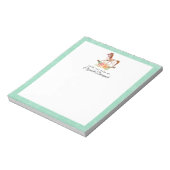 ヴィンテージブーケ付きロッキング馬 ノートパッド (回転)