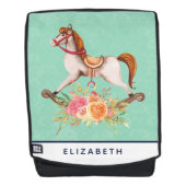 ヴィンテージブーケ付きロッキング馬 バックパック (正面)