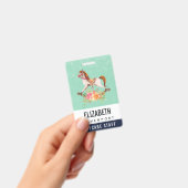 ヴィンテージブーケ付きロッキング馬 バッジ (手持ち)