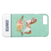 ヴィンテージブーケ付きロッキング馬 Case-Mate iPhoneケース (裏面(横))