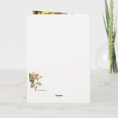 ヴィンテージブーケ名日のグリーティングカード カード (裏面)