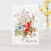 ヴィンテージブーケ名日のグリーティングカード カード (黄色い花)