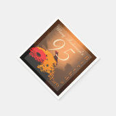 ヴィンテージブーケ95誕生日ペーパーナプキン スタンダードカクテルナプキン (角)
