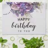 ヴィンテージブーケ |カスタマイズ誕生日 キッチンタオル (折り畳み)