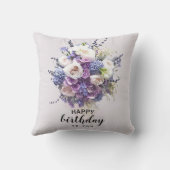 ヴィンテージブーケ |カスタマイズ誕生日 クッション (裏面)