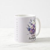 ヴィンテージブーケ |カスタマイズ誕生日 コーヒーマグカップ (正面右)