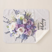 ヴィンテージブーケ |カスタマイズ誕生日 シェルパブランケット (正面(横))