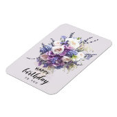 ヴィンテージブーケ |カスタマイズ誕生日 マグネット (左側)