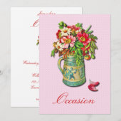 ヴィンテージブーケ 招待状 (正面/裏面)