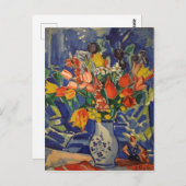 ヴィンテージブーケ(背景に姿を含む) ポストカード (正面/裏面)