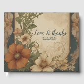 ヴィンテージブーゲンビリア結婚アールヌーボー ゲストブック (正面)