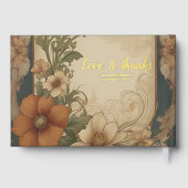 ヴィンテージブーゲンビリア結婚アールヌーボー ゲストブック (裏面)