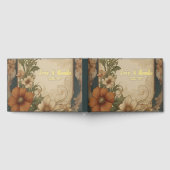 ヴィンテージブーゲンビリア結婚アールヌーボー ゲストブック (全面)