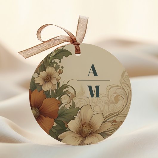 ヴィンテージブーゲンビリア結婚アールヌーボー ラウンドシール