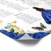 ヴィンテージブ王室のルーフローラ金ゴールドクインセアニラシーティング ポスター (角)