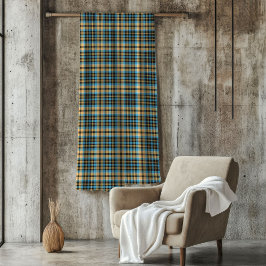 ヴィンテージプインスパイアリド毛布ブルー黄色のための人 フリースブランケット