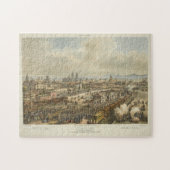 ヴィンテージプエブラ・メキシコの絵図(1869) ジグソーパズル (横)