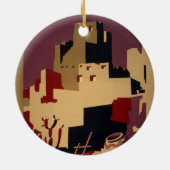 ヴィンテージプエブロWPA国立公園旅行ポスター セラミックオーナメント (裏面)