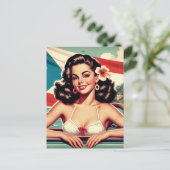 ヴィンテージプエルトリカガール ポストカード (スタンド正面)