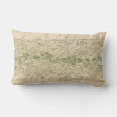 ヴィンテージプエルトリコの地図（1760年） ランバークッション (裏面)