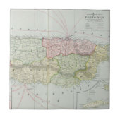 ヴィンテージプエルトリコの地図(1901年) タイル (正面)