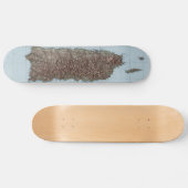 ヴィンテージプエルトリコの地図(1952年) スケートボード (横)