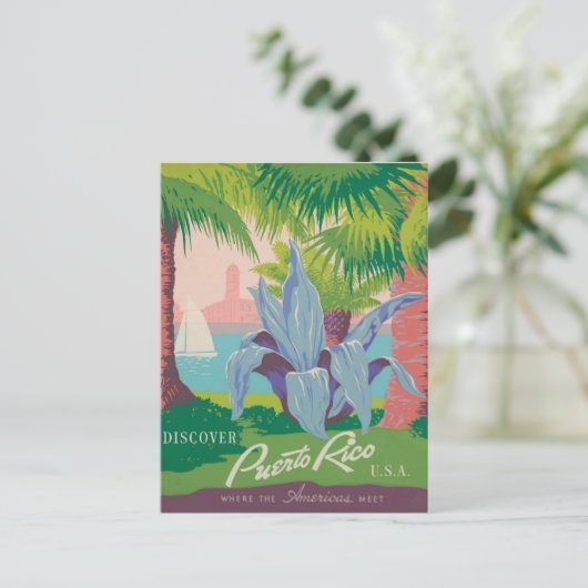 ヴィンテージプエルトリコはがき ポストカード (スタンド正面)