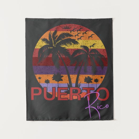 ヴィンテージプエルトリコサマービーチ タペストリー (正面)