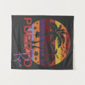 ヴィンテージプエルトリコサマービーチ タペストリー (正面(横))