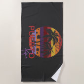 ヴィンテージプエルトリコサマービーチ ビーチタオル (正面)