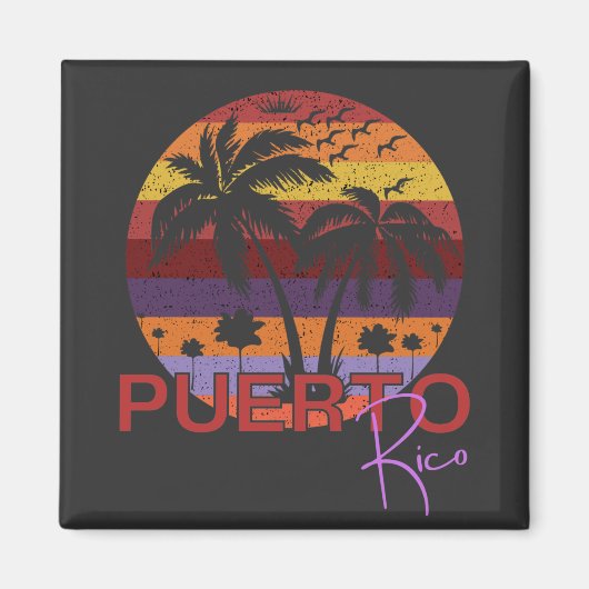 ヴィンテージプエルトリコサマービーチ マグネット (正面)