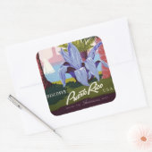 ヴィンテージプエルトリコスクエアステッカー スクエアシール (封筒)