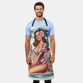 ヴィンテージプエルトリコピンアップ エプロン (着用した状態)