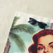 ヴィンテージプエルトリコピンアップ ビーチタオル (インサイチュ)