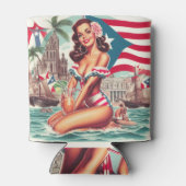 ヴィンテージプエルトリコピンアップ 缶クーラー (裏面)