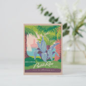 ヴィンテージプエルトリコレトロビーチ旅行 ポストカード (スタンド正面)