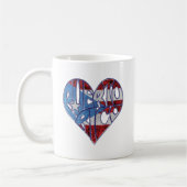 ヴィンテージプエルトリコ国旗ボリグアハート コーヒーマグカップ (左)