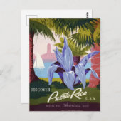 ヴィンテージプエルトリコ旅行はがき ポストカード (正面/裏面)