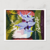 ヴィンテージプエルトリコ旅行トロピカルカスタマイズ ポストカード (正面)