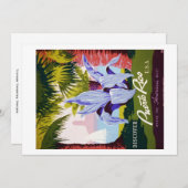 ヴィンテージプエルトリコ旅行トロピカルカスタマイズ 招待状 (正面/裏面)