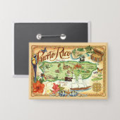 ヴィンテージプエルトリコ磁石 缶バッジ (正面/裏面)