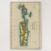 ヴィンテージプエルトリコ&ヴァージン諸島の地図(1822) ジグソーパズル (縦)