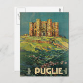 ヴィンテージプグリアイタリア城旅行 ポストカード (正面/裏面)
