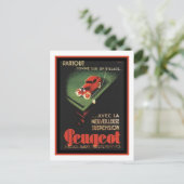 ヴィンテージプジョーAD – パルトコムスールンビヤール ポストカード (スタンド正面)