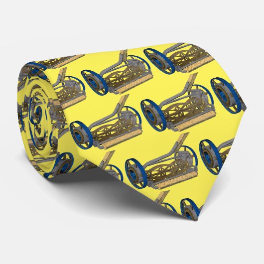 ヴィンテージプッシュ芝刈り機ランドスケープ首 ネクタイ (ロール)