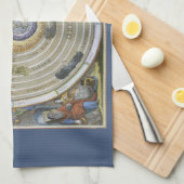 ヴィンテージプトレマイオス平面座図バイアンドレアス・セラリアス キッチンタオル (四つ折り)