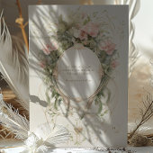 ヴィンテージプニーパステルフローラロココ結婚ズ 招待状