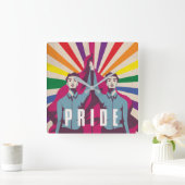 ヴィンテージプライド革命スクエアウォールクロック スクエア壁時計 (ホーム)