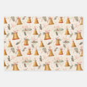 ヴィンテージプライド&クリスマスベルズホリデー ラッピングペーパーシート (正面)